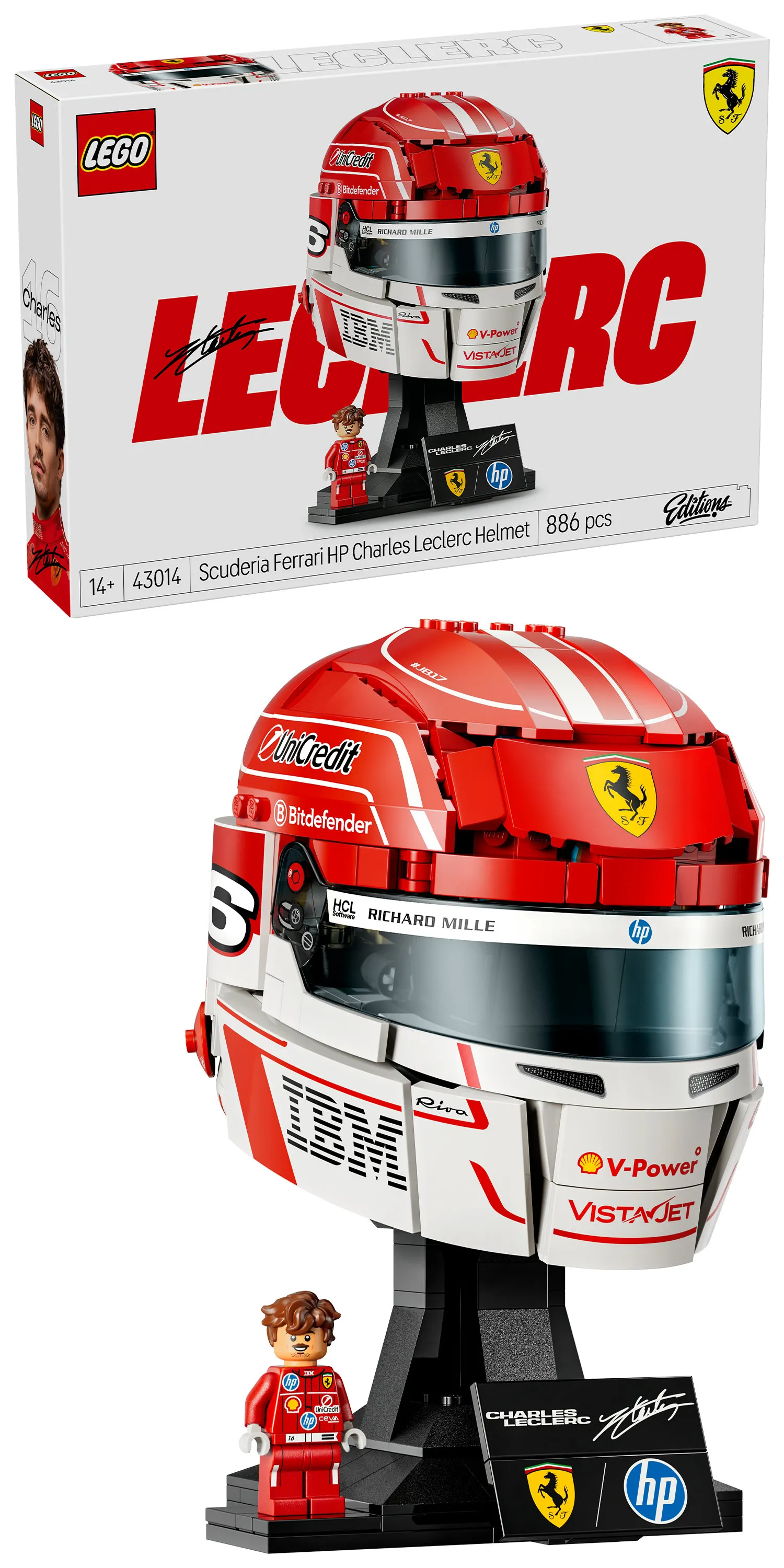 LEGO Editions Scuderia Ferrari HP Helmet &mdash; Charles Leclerc 43014