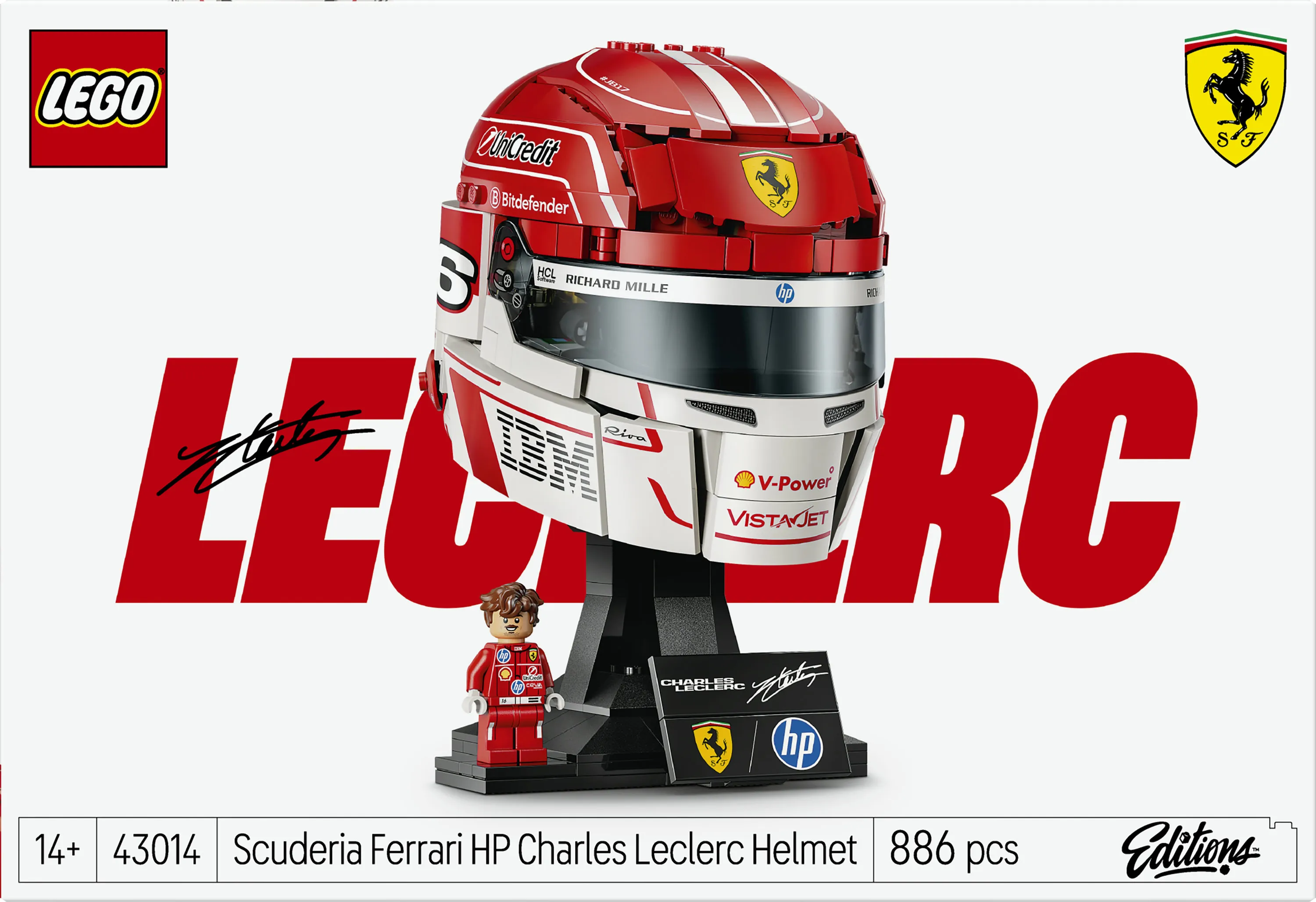LEGO Editions Scuderia Ferrari HP Helmet &mdash; Charles Leclerc 43014