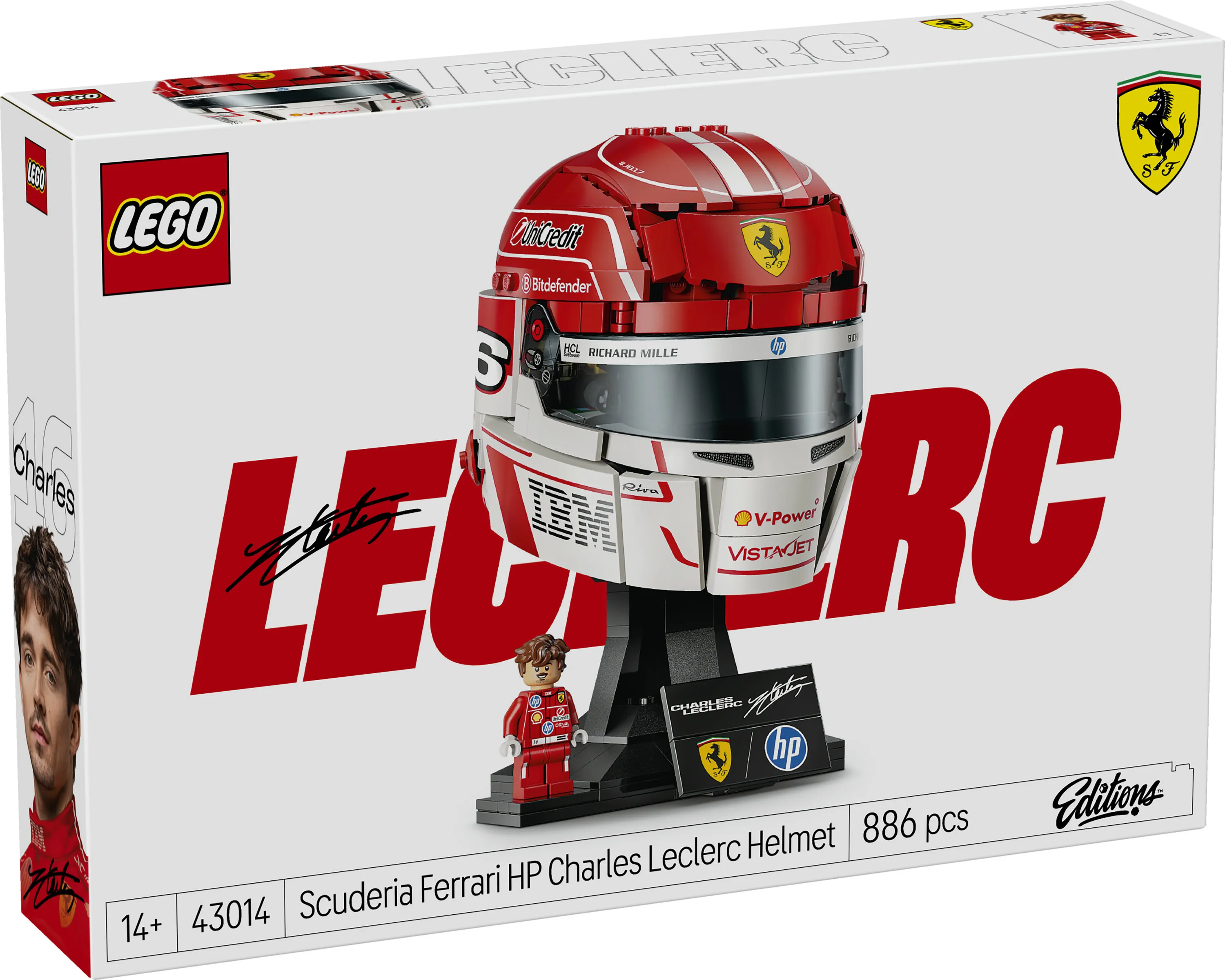 LEGO Editions Scuderia Ferrari HP Helmet &mdash; Charles Leclerc 43014