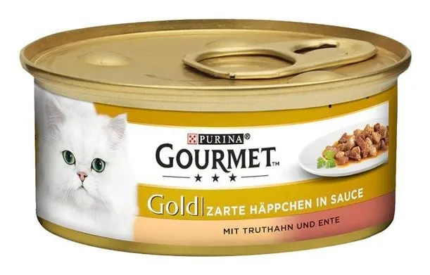 Purina Nestle Gourmet Gold Pieces in Sauce Mix of 4 Flavors, V&aring;tfoder f&ouml;r katt, Senior, 96 x 85 g