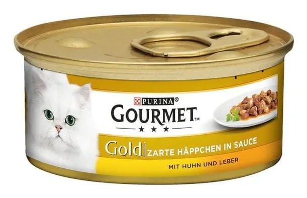 Purina Nestle Gourmet Gold Pieces in Sauce Mix of 4 Flavors, V&aring;tfoder f&ouml;r katt, Senior, 96 x 85 g