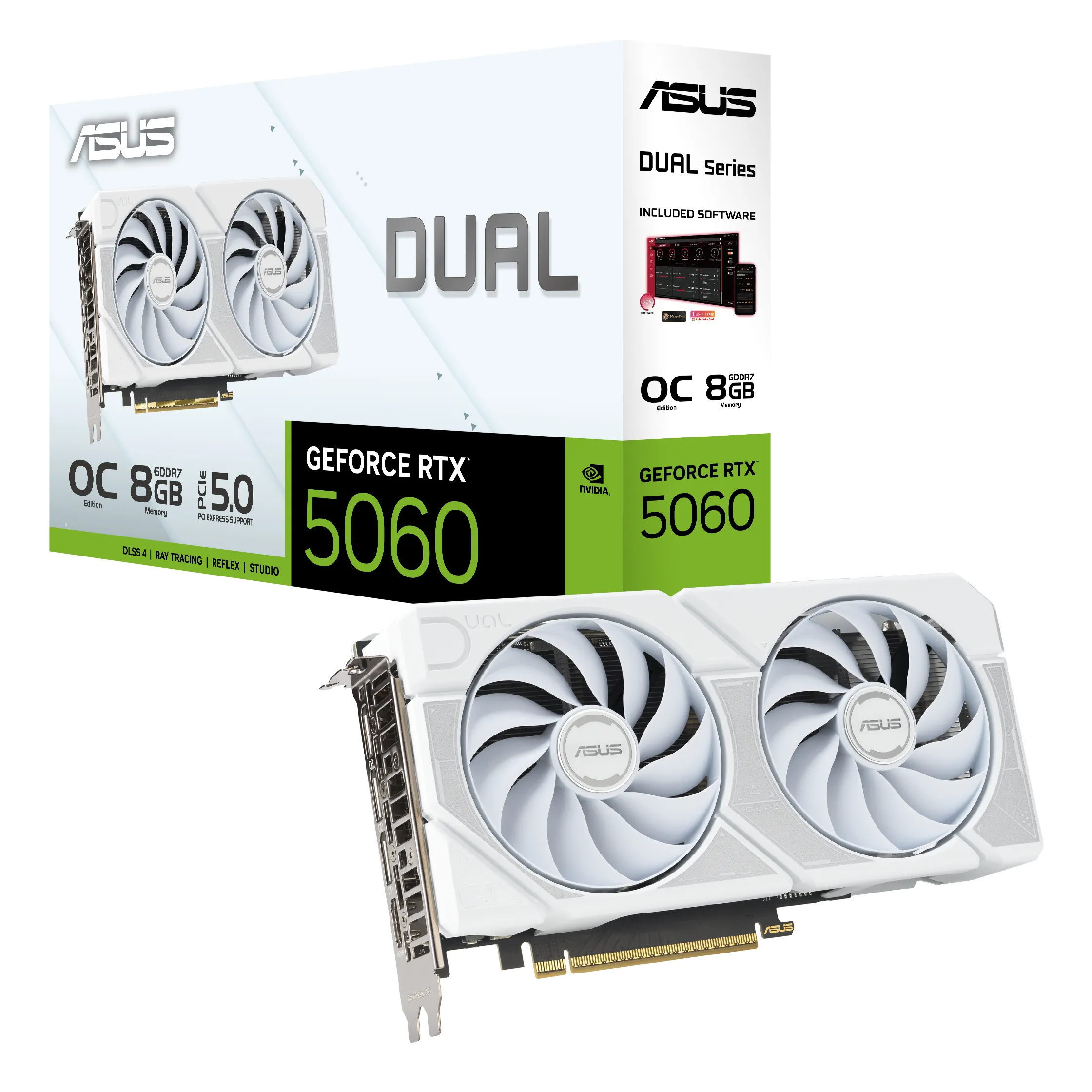 Asus GeForce RTX 5060 Dual OC White 8 GB - Grafikkort
