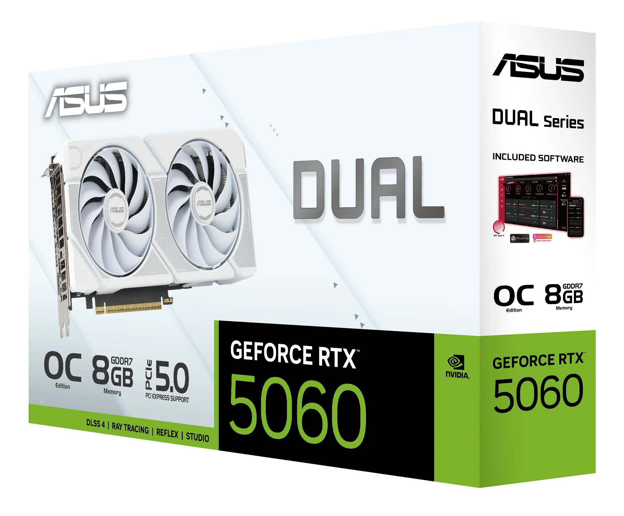 Asus GeForce RTX 5060 Dual OC White 8 Gt -näytönohjain