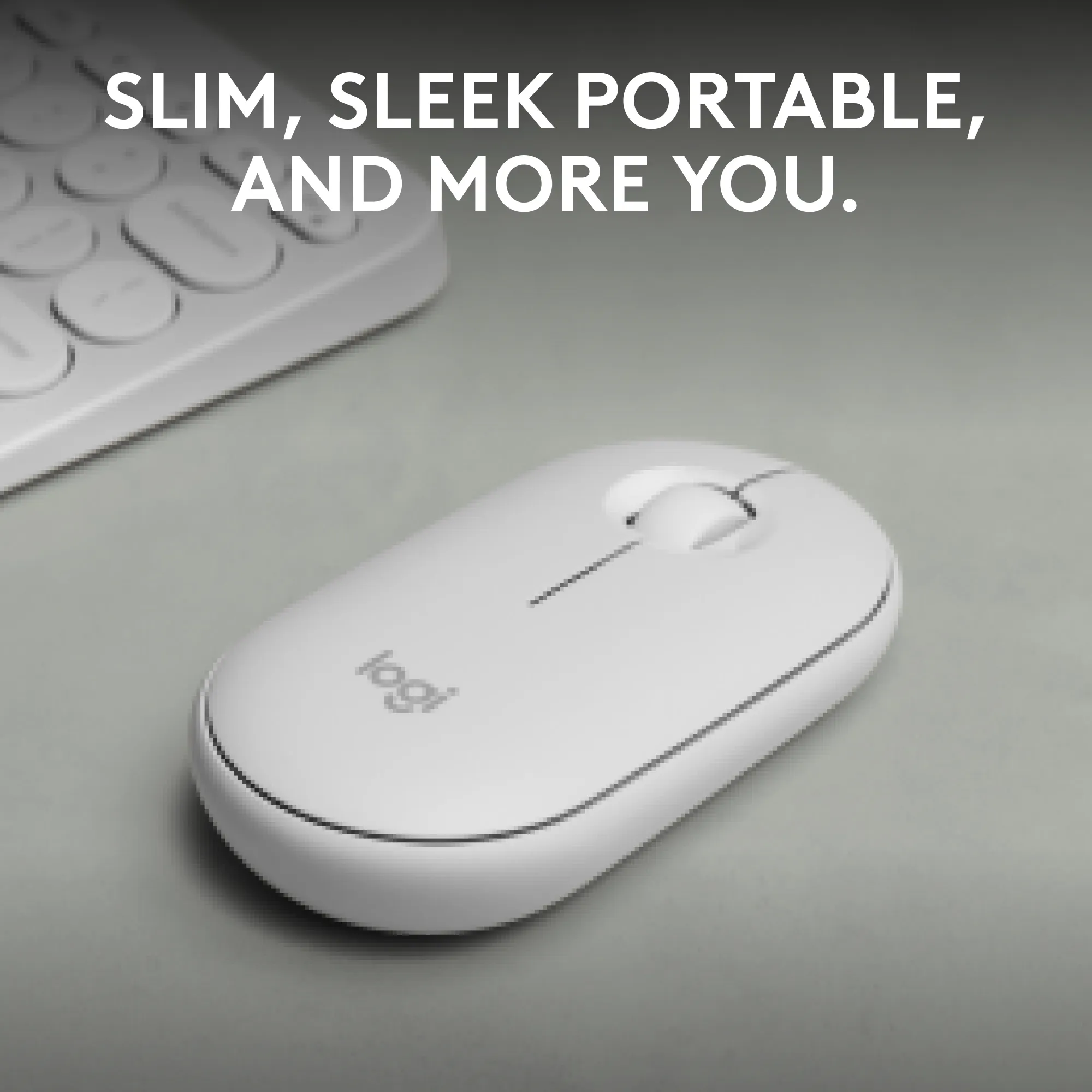 Logitech Pebble Mouse 2 M350s Wireless Mouse, White