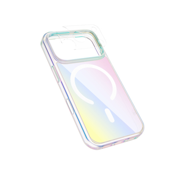 Epico Holographic Hero Mag+ Case | iPhone 18 Pro | Transparent  &  Holographic | Qi2  &  MagSafe Compatible | Crossbody Ready | Camera Island Protector