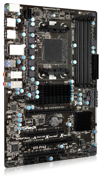 ASROCK AM3+ 970 DDR3  USB3 SATA6 GBE ATX