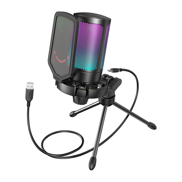 FIFINE AmpliGame A6V, USB, kondensator mikrofon, svart