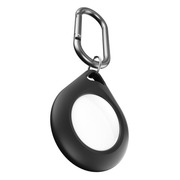 KeyBudz Secure Dock, AirTag - carabiner, Black (4pcs)