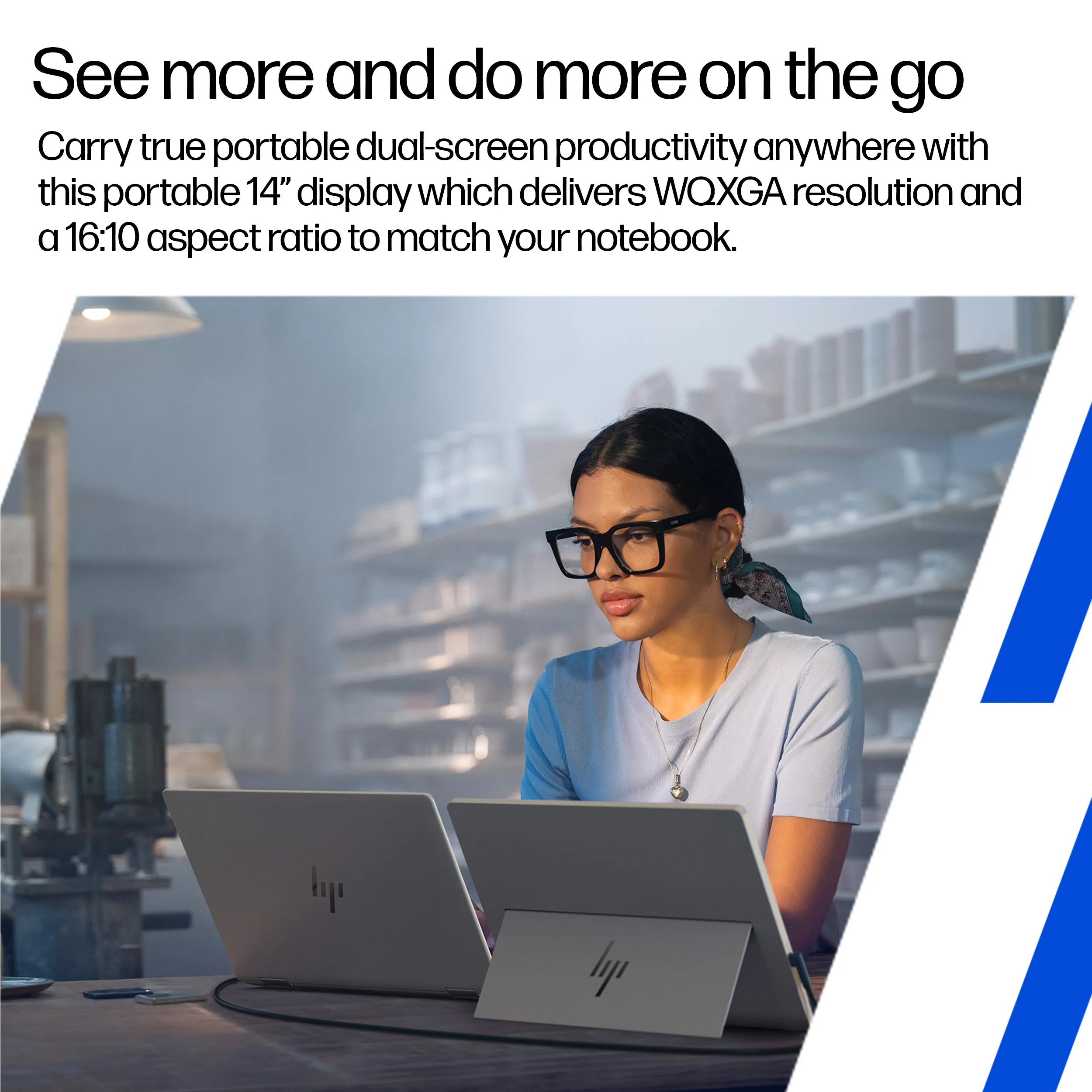 HP Series 5 Pro 514pn 14" WQXGA, IPS Portable Monitor with USB-C hub