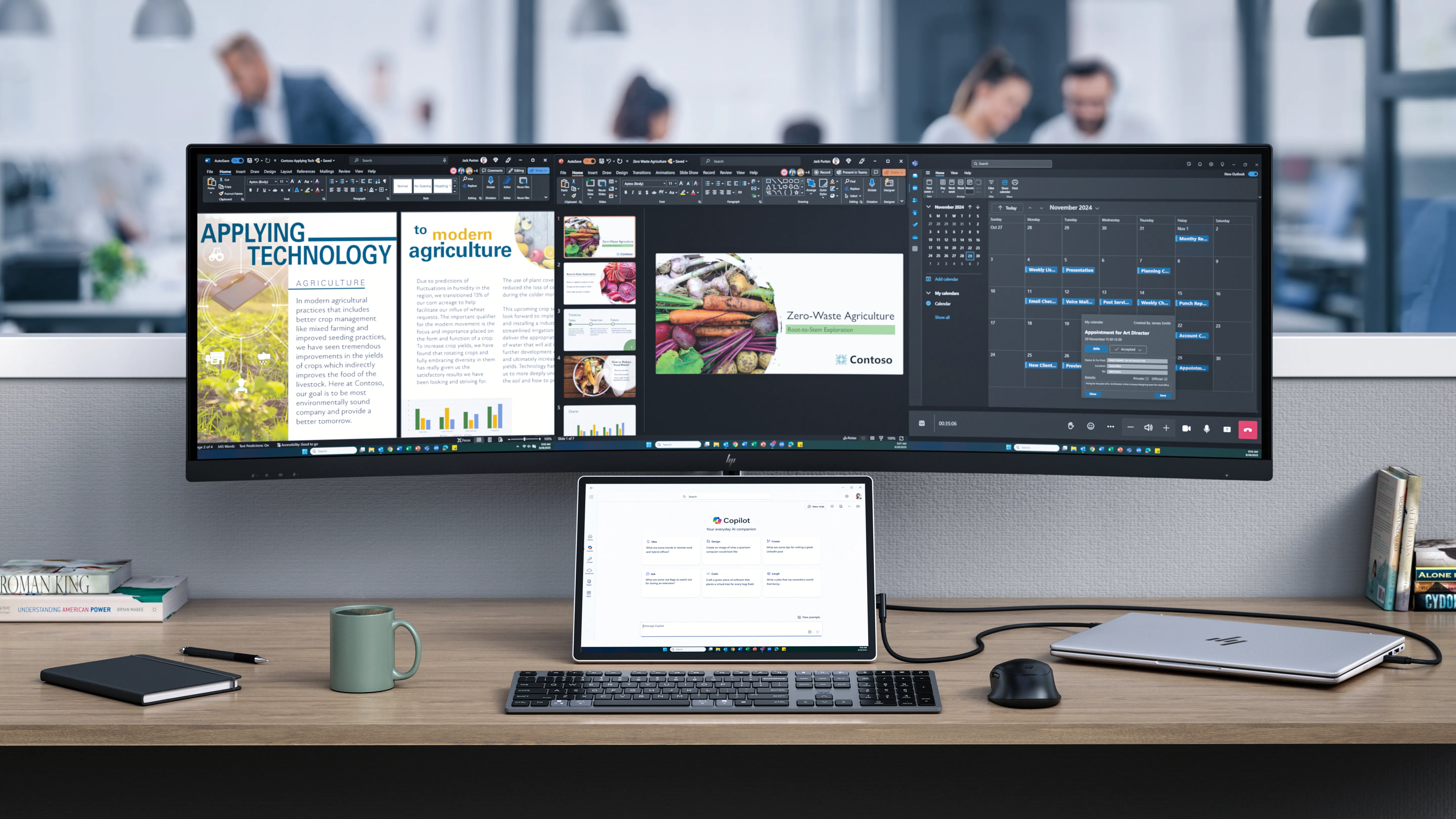 HP Series 5 Pro 514pn 14" WQXGA, IPS Portable Monitor with USB-C hub