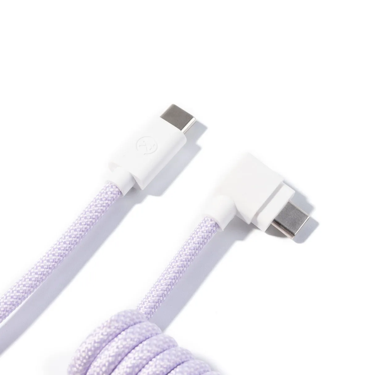 Keychron CAB-45 Coiled Aviator USB-C &ndash; USB-A -kaapeli, 1,76 m, violetti