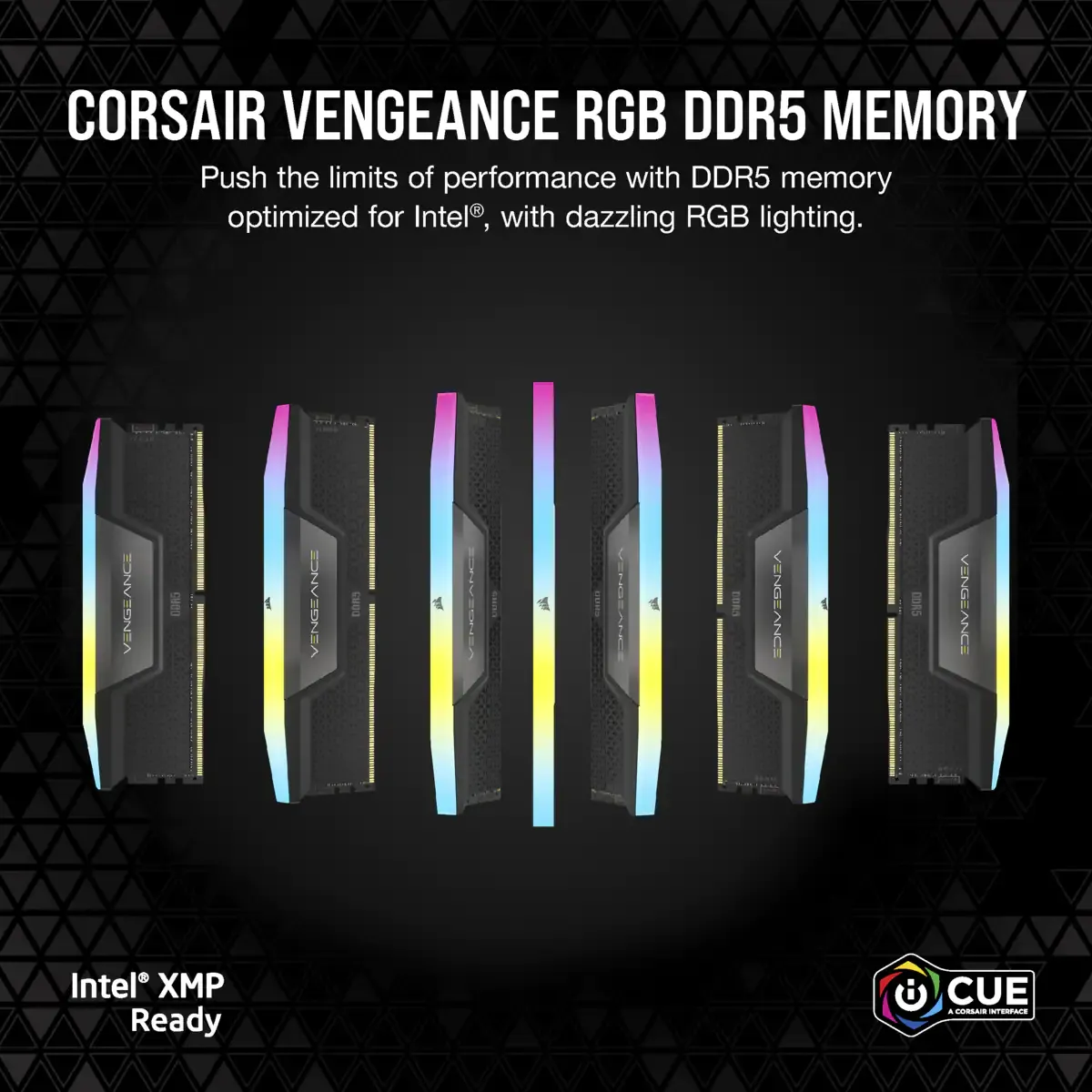 Corsair Vengeance RGB 32GB (2 x 16GB) DDR5 7200 MHz, CL34 - memory, Black