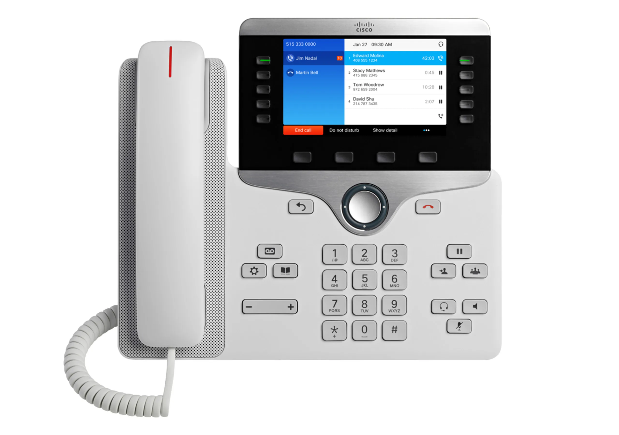 Cisco IP Phone 8841 - VoIP -puhelin - SIP, RTCP, RTP, SRTP, SDP - 5 linjaa