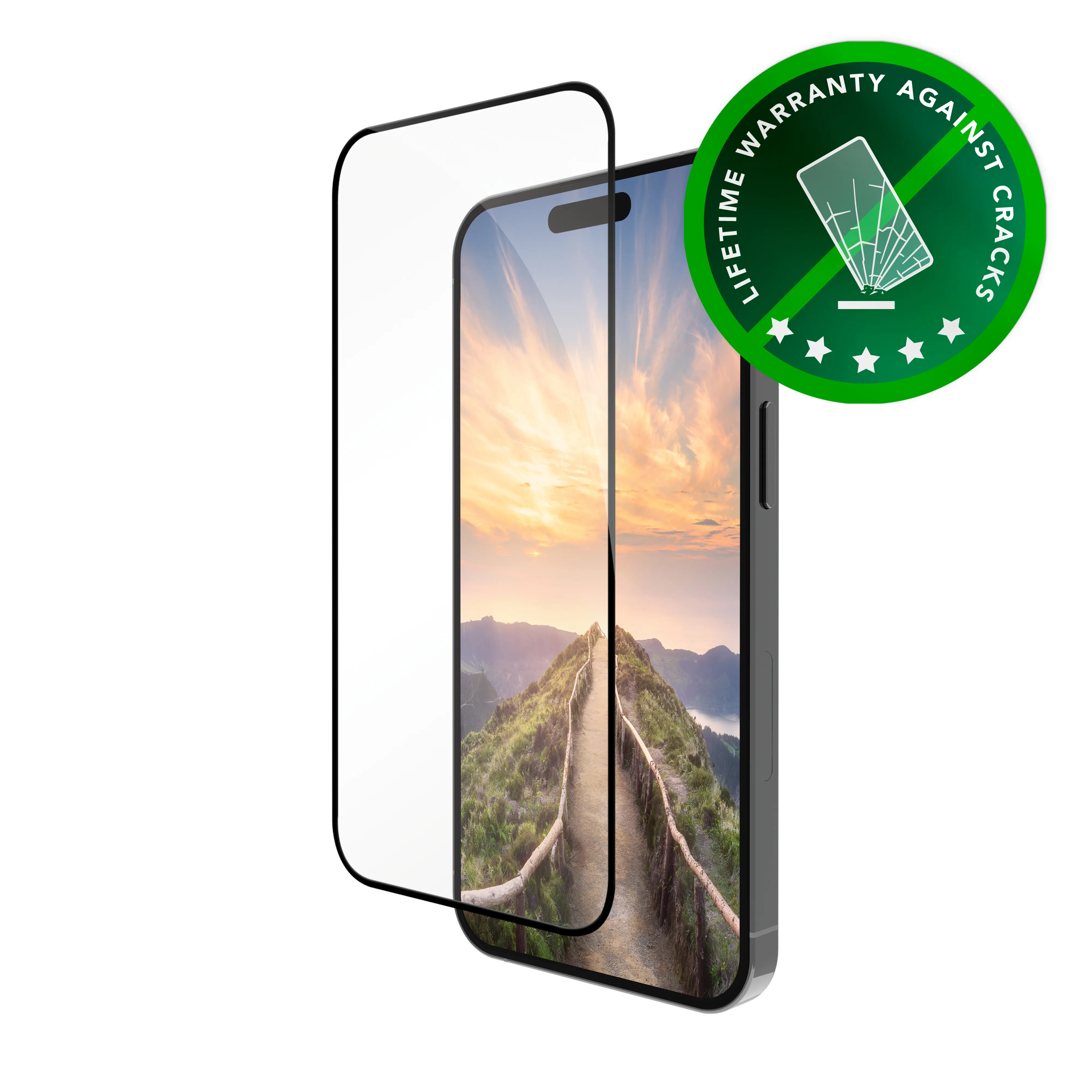 Dbramante1928 eco-shield Black Edge, iPhone 16 / 15 - Screen Glass