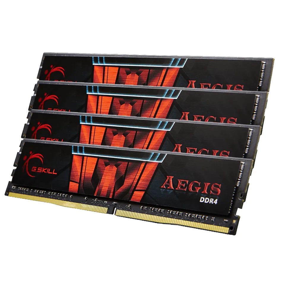 G.Skill Aegis 64GB (4 x 16GB) DDR4 2400 MHz, CL15 - memory, Black, Red