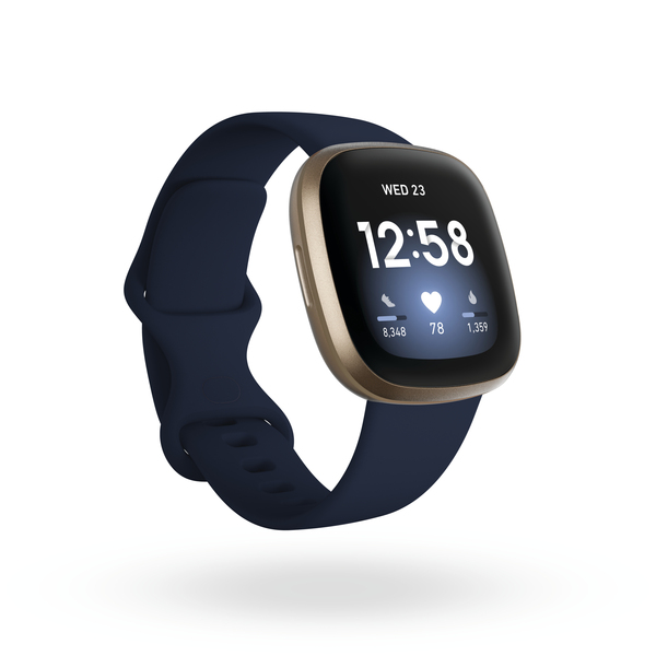 Fitbit Versa 3 - smartwatch, Midnight/Soft Gold