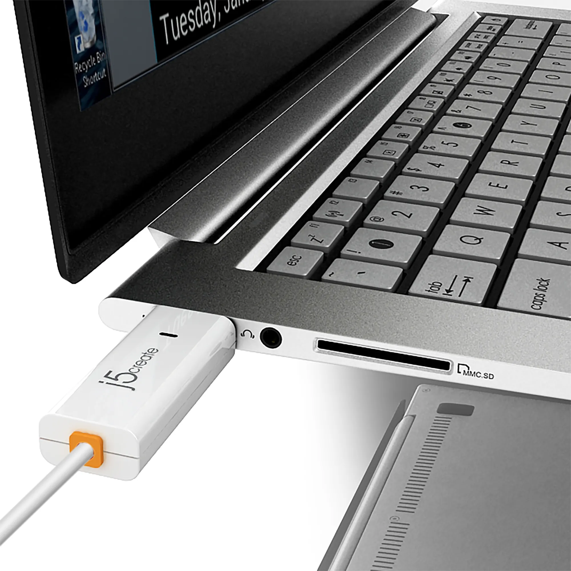 J5 Create  Wormhole USB-A - USB A - cable, 1.8m, White