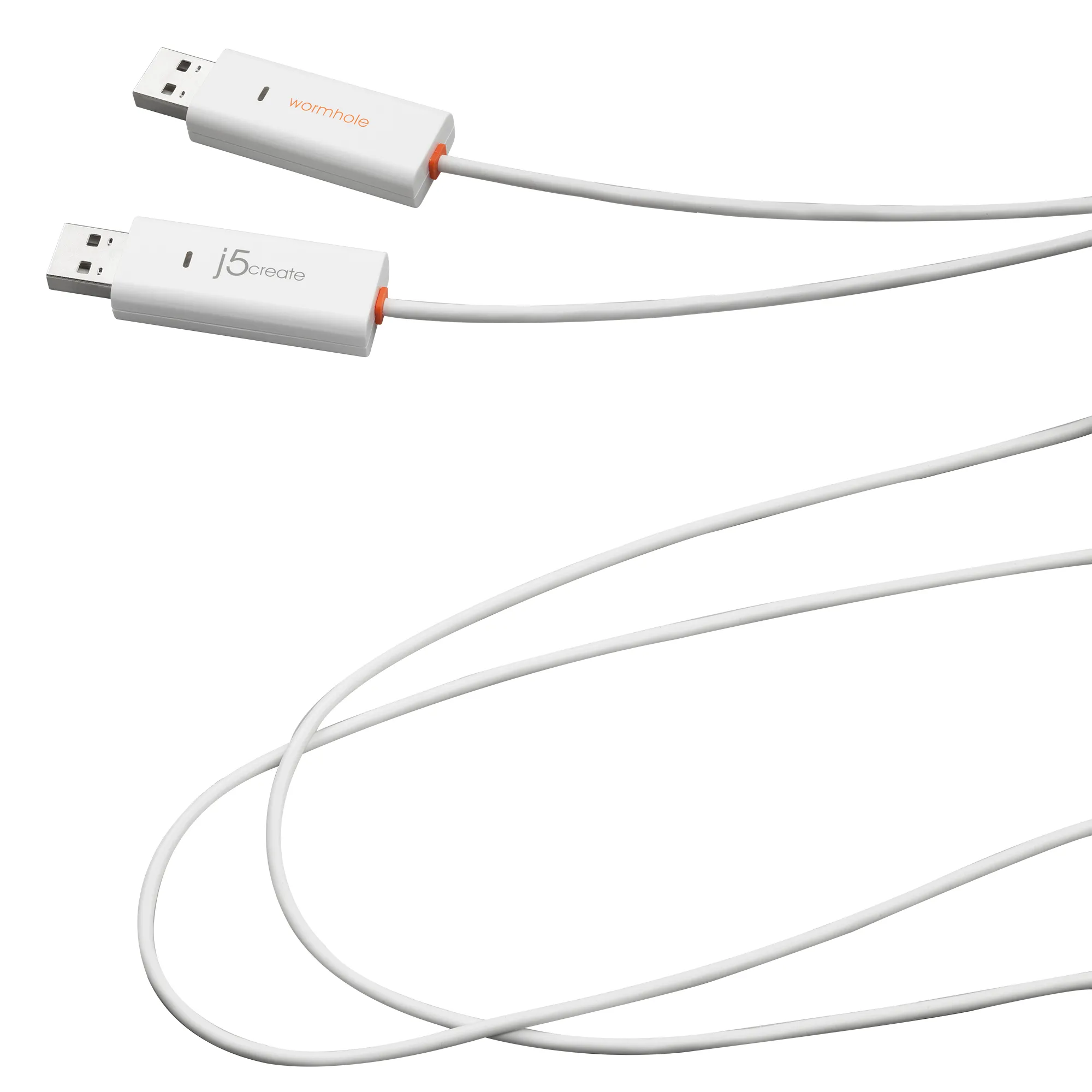 J5 Create  Wormhole USB-A - USB A - cable, 1.8m, White