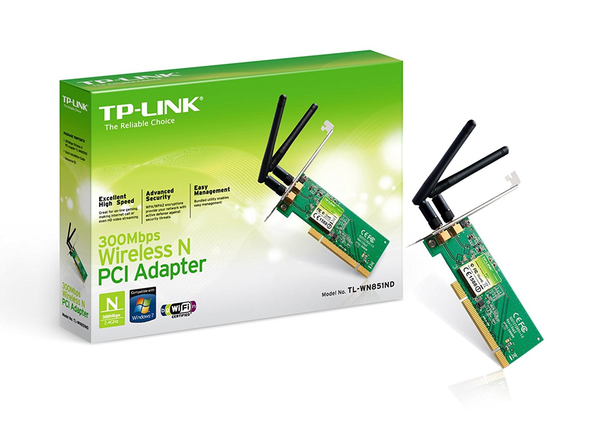 TP-LINK Tr&aring;dl&ouml;st n&auml;tverkskort 300Mbps PCI 802.11b/g/n