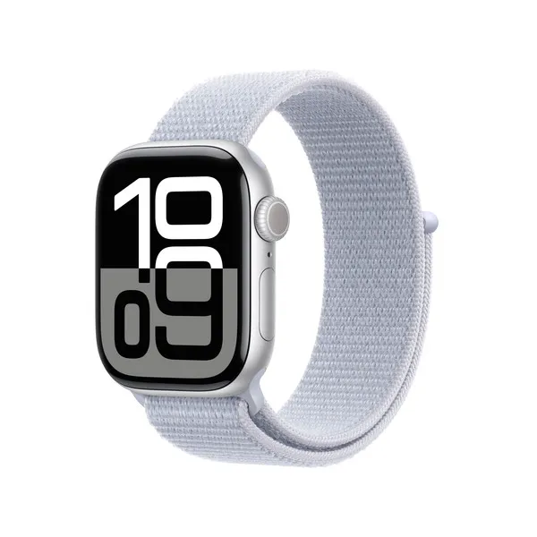 APPLE Watch Series 10 GPS 42mm Silver Aluminium Case with Blue Cloud Sport Loop
