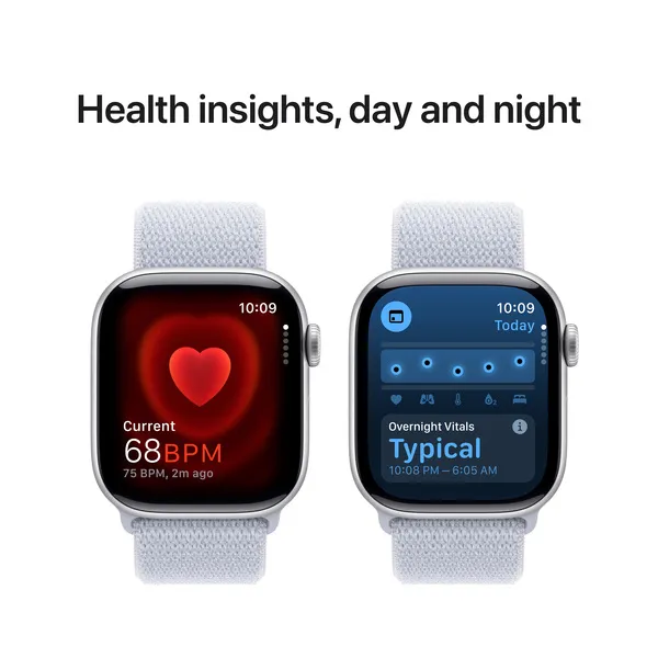 APPLE Watch Series 10 GPS 42mm Silver Aluminium Case with Blue Cloud Sport Loop