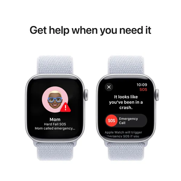 APPLE Watch Series 10 GPS 42mm Silver Aluminium Case with Blue Cloud Sport Loop
