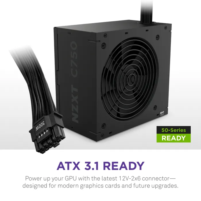 NZXT ATX3.1 C750 -virtalähde, 80 Plus Bronze