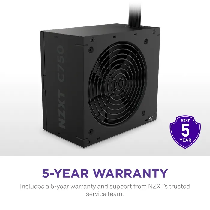 NZXT ATX3.1 C750 - str&ouml;mk&auml;lla, 80 Plus Bronze