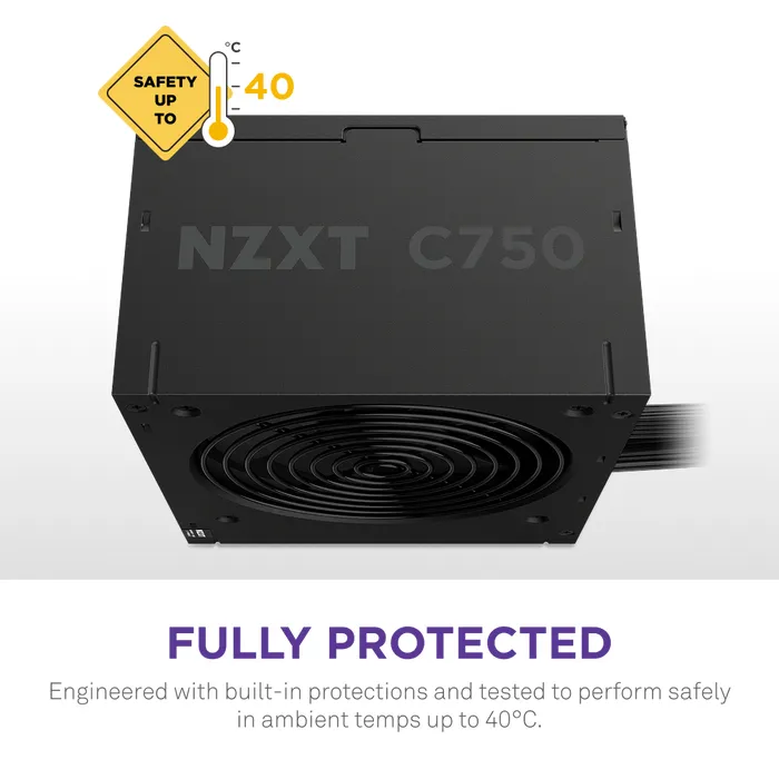 NZXT ATX3.1 C750 - str&ouml;mk&auml;lla, 80 Plus Bronze