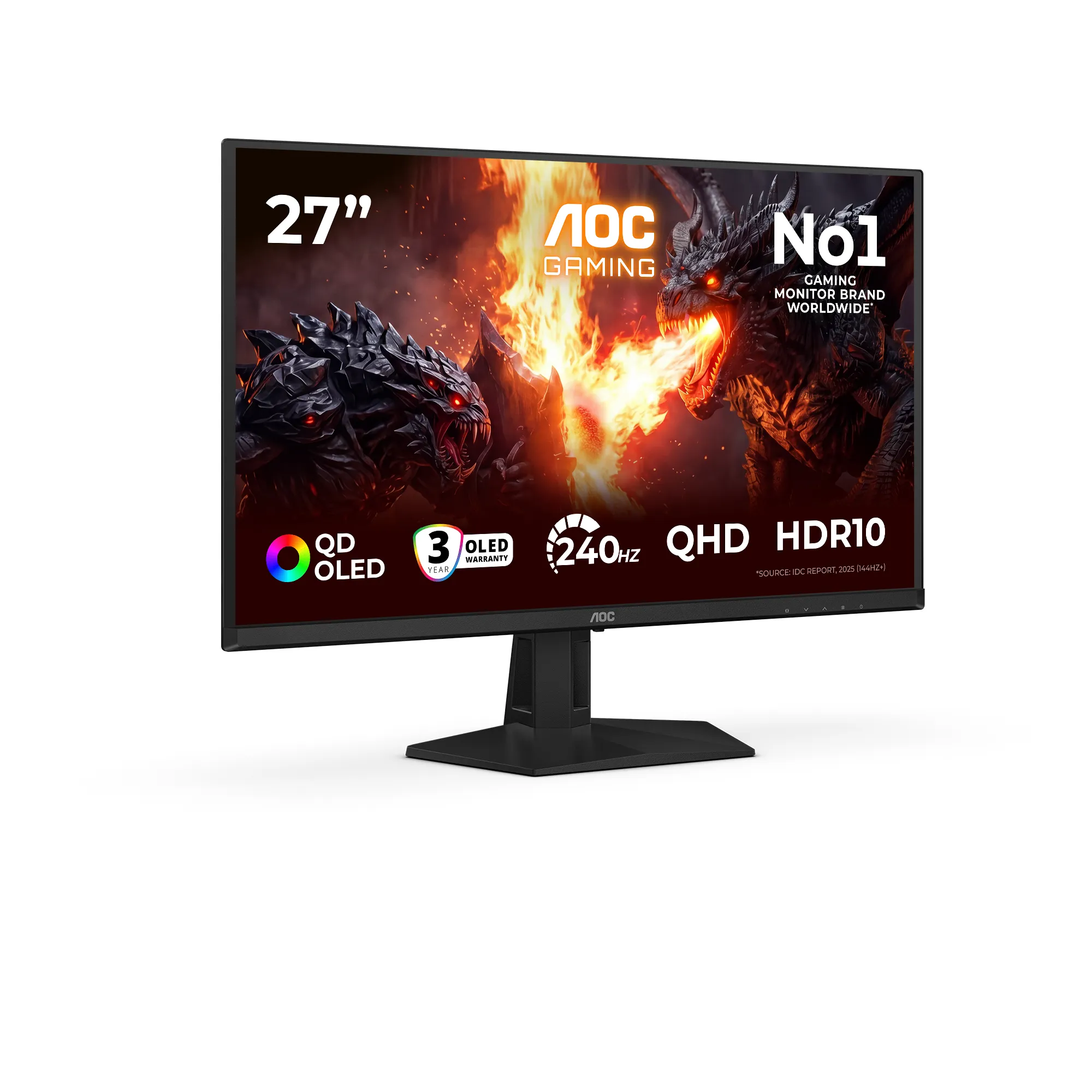 AOC Q27G41ZDF 26.5" QHD, QD-OLED, 240Hz, HDR10 gamingsk&auml;rm
