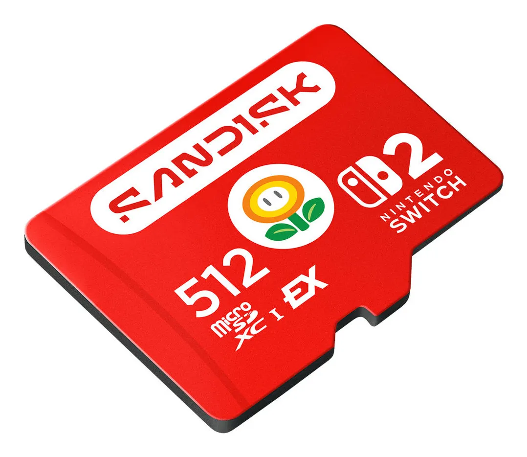 SanDisk 512GB microSD Express UHS-I U3 V30 A1 card for Nintendo Switch 2