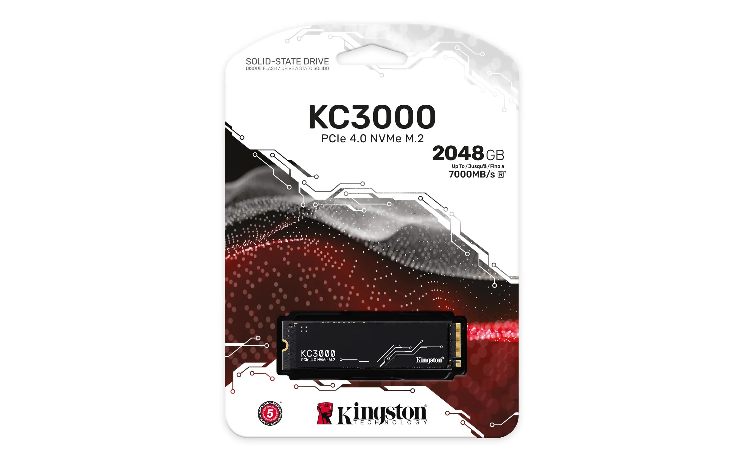 Kingston KC3000 2 Tt, PCIe 4.0, M.2 -SSD-levy