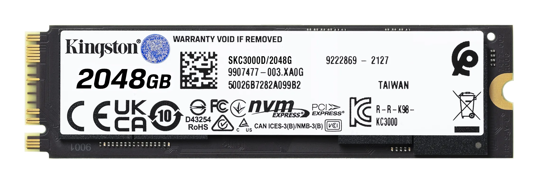 Kingston KC3000 2 Tt, PCIe 4.0, M.2 -SSD-levy