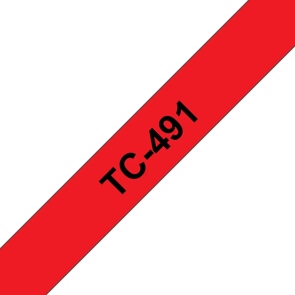 TC  9mm Black on red tape