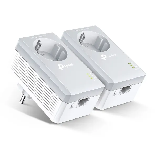 TP-LINK 500Mbps Nano Powerline Ethernet Adapter Kit AC Pass-through HomePlug AV Twin Pack