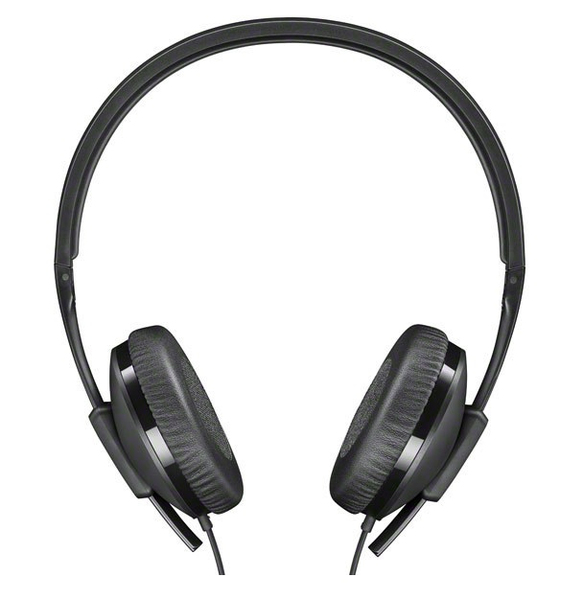 Sennheiser HD 2.10 H&ouml;rlurar, on-ear, vikbara, kompakt, svart