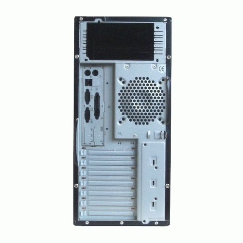 Compucase miditower, ei virtal&auml;hdett&auml;, 4x5,25&quot; 6x3,5&quot; musta/hopea