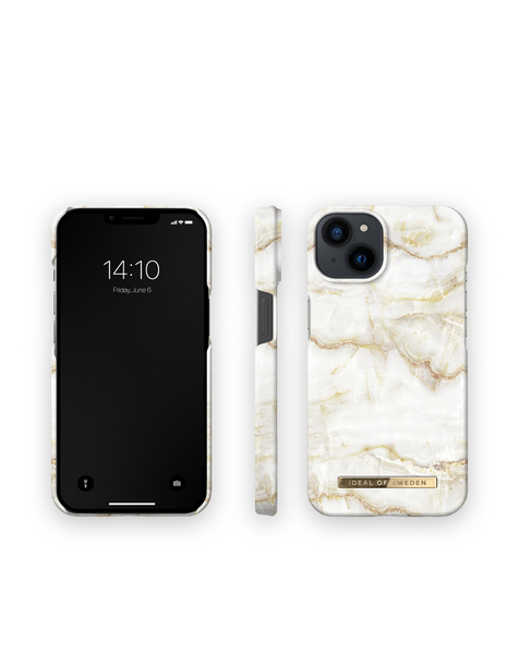 iDeal of Sweden Fashion Case, iPhone 13 -suojakuori, Golden Pearl Marble