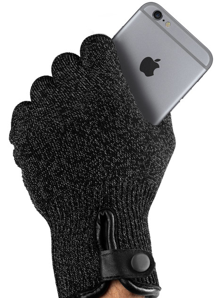 Mujjo Double-Layered Touchscreen Gloves - Large