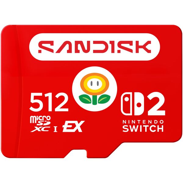 SanDisk 512GB microSD Express UHS-I U3 V30 A1 card for Nintendo Switch 2