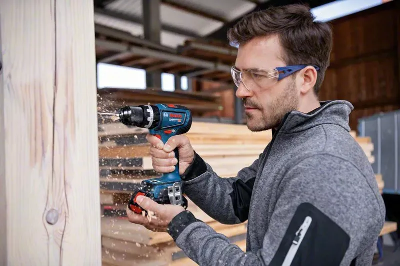 Bosch Cordless Impact Drill GSB 18V-90 C Professional, 18V (blue/black, 2x Li-Ion battery 4.0Ah, in L-BOXX)