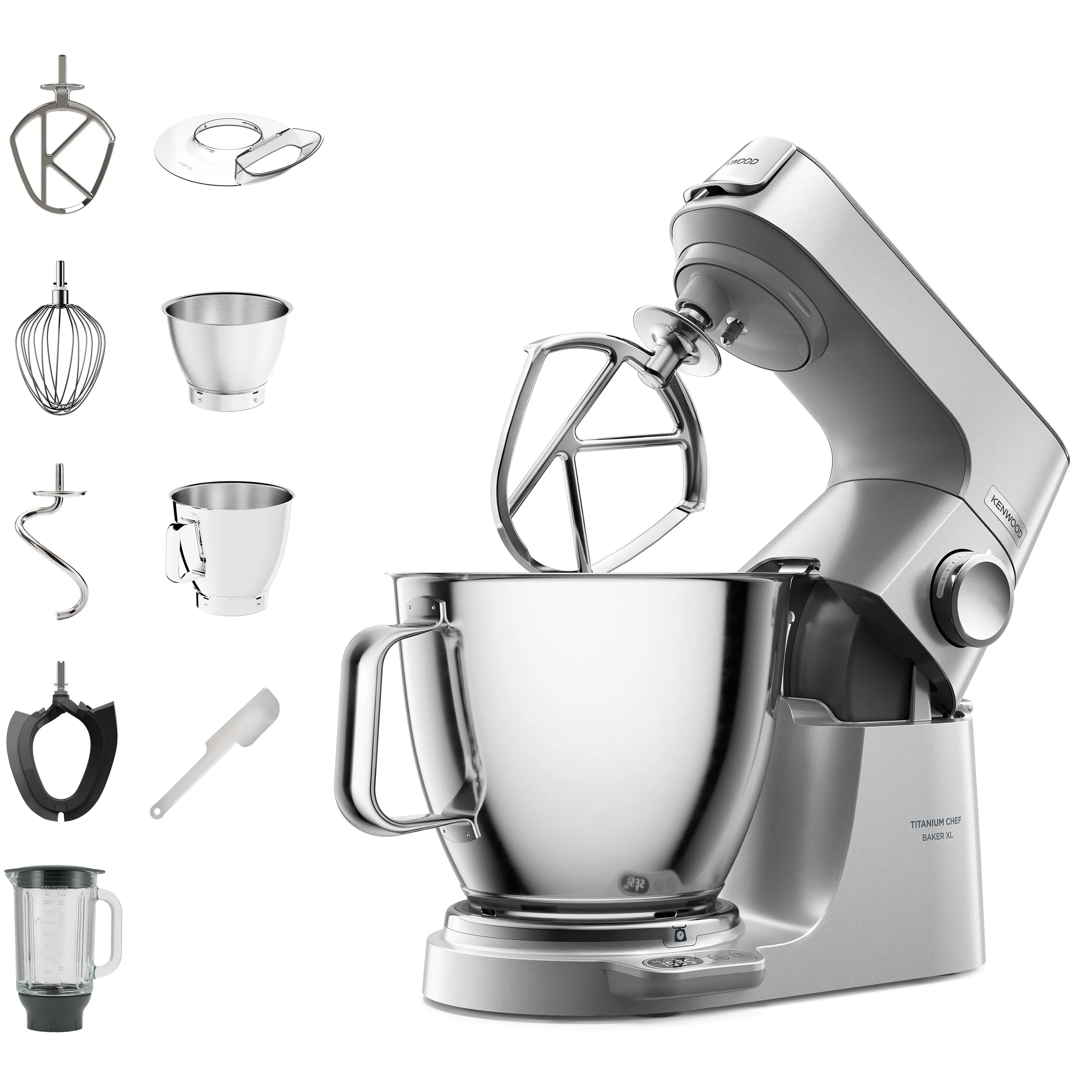 Kenwood Titanium Chef Baker XL KVL85.124SI -yleiskone, 1200 W, 7 l, ruostumaton ter&auml;s