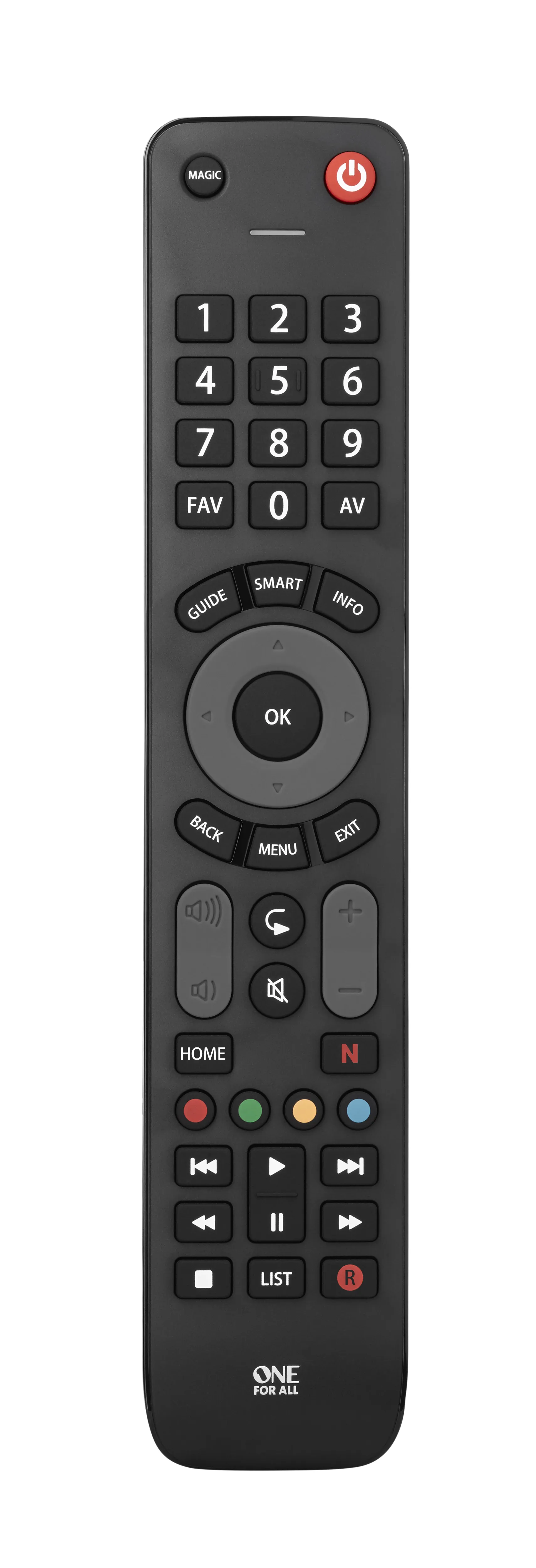 URC 7115 Evolve -yleiskaukos&auml;&auml;din televisiolle
