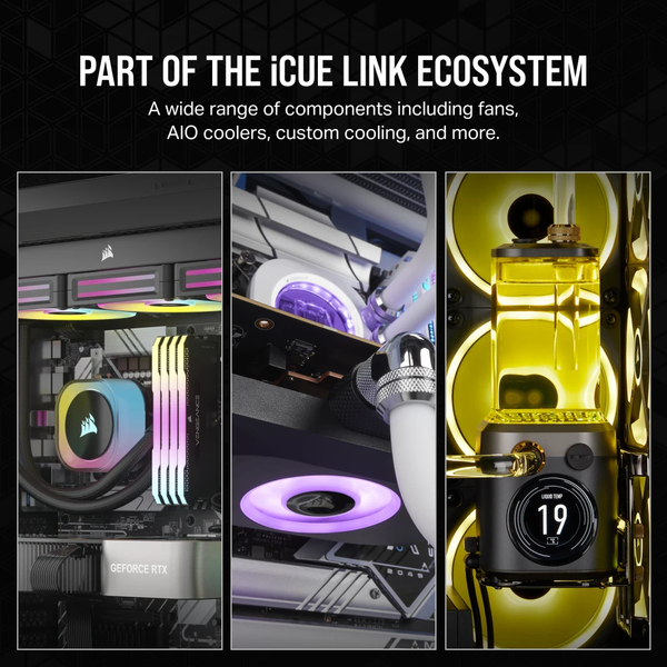 CORSAIR iCUE LINK RX120 RGB -case fan, White, 120mm, PWM