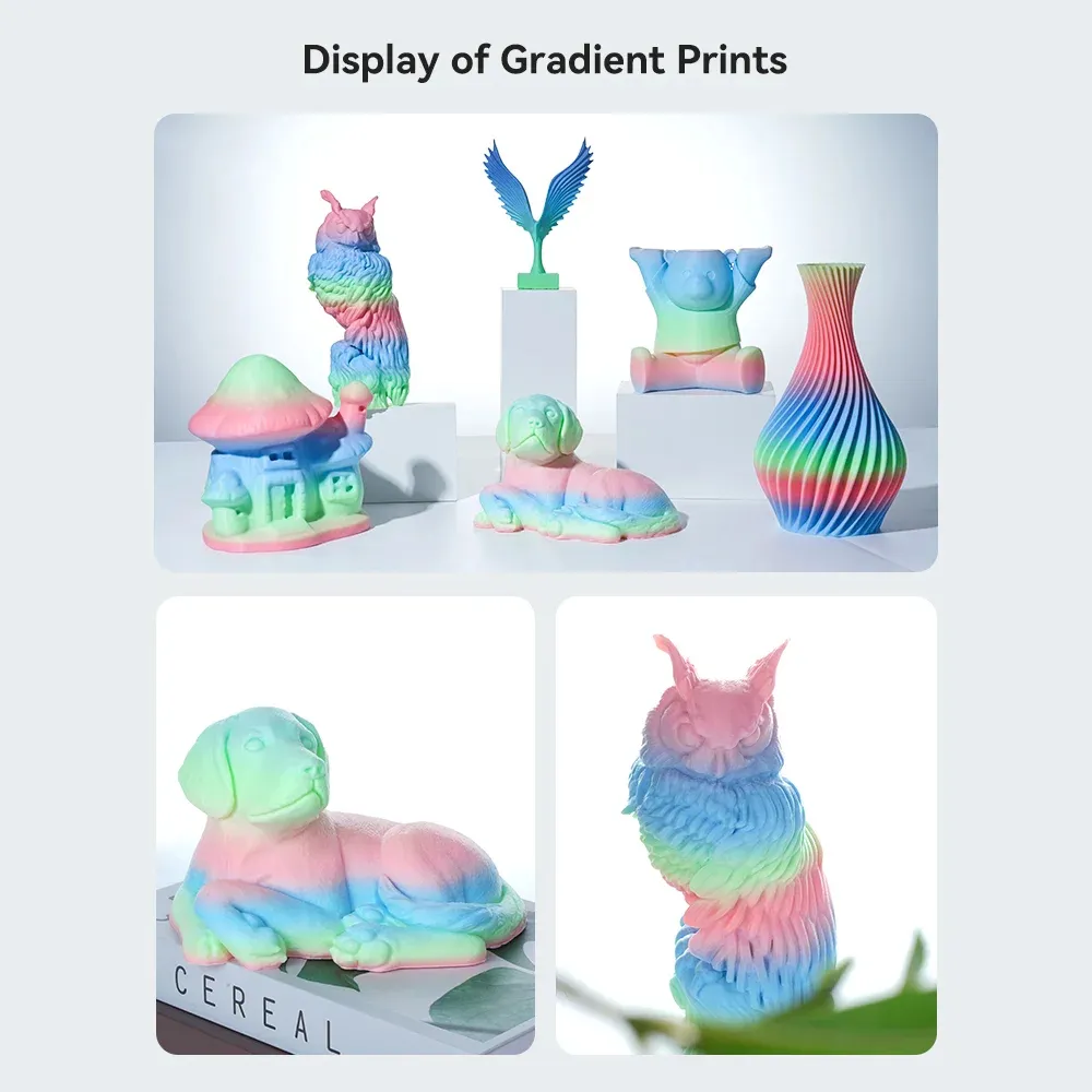 Creality Hyper Rainbow PLA, 1.75 mm, 1 kg 3D-skrivarfilament, Spring Lake