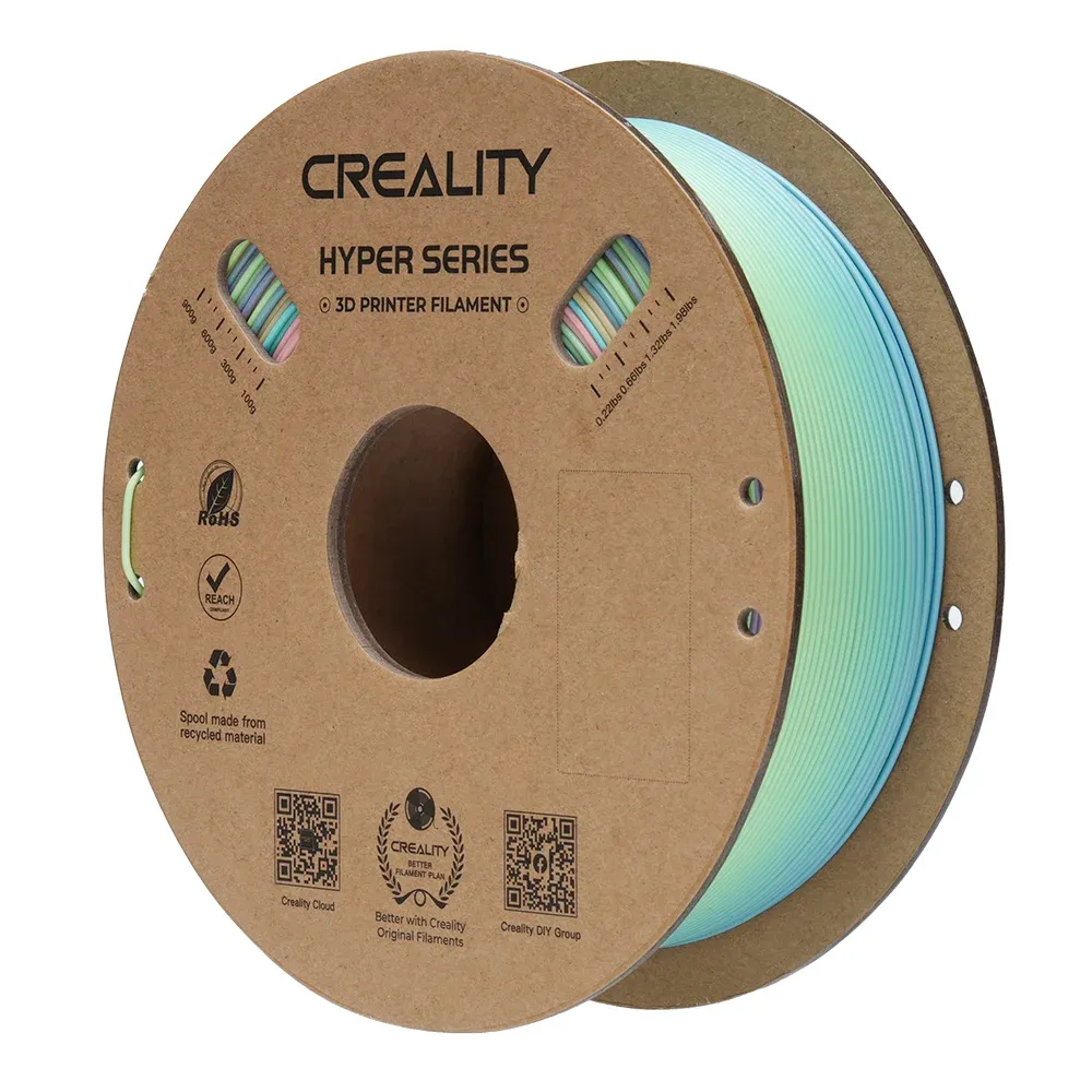 Creality Hyper Rainbow PLA, 1.75 mm, 1 kg 3D-skrivarfilament, Spring Lake