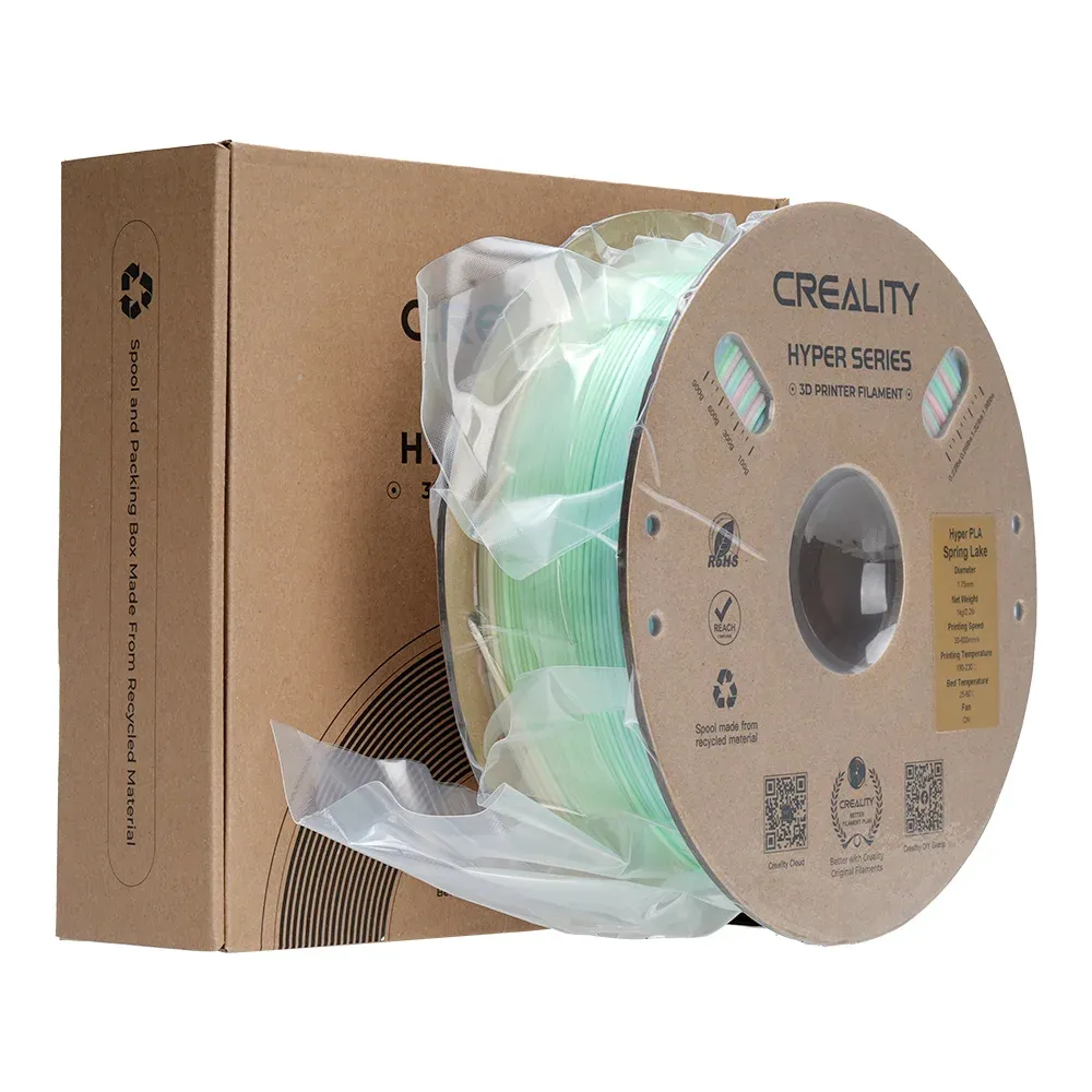 Creality Hyper Rainbow PLA, 1.75 mm, 1 kg 3D-skrivarfilament, Spring Lake