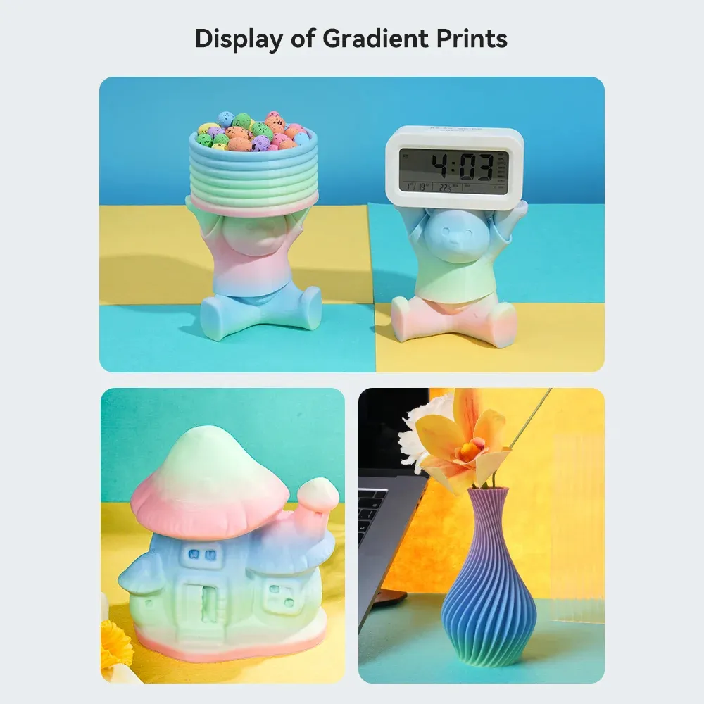 Creality Hyper PLA, regnb&aring;ge, 1.75 mm,  ồ1 kg 3D-skrivarfilament, Wild Blossom-Short