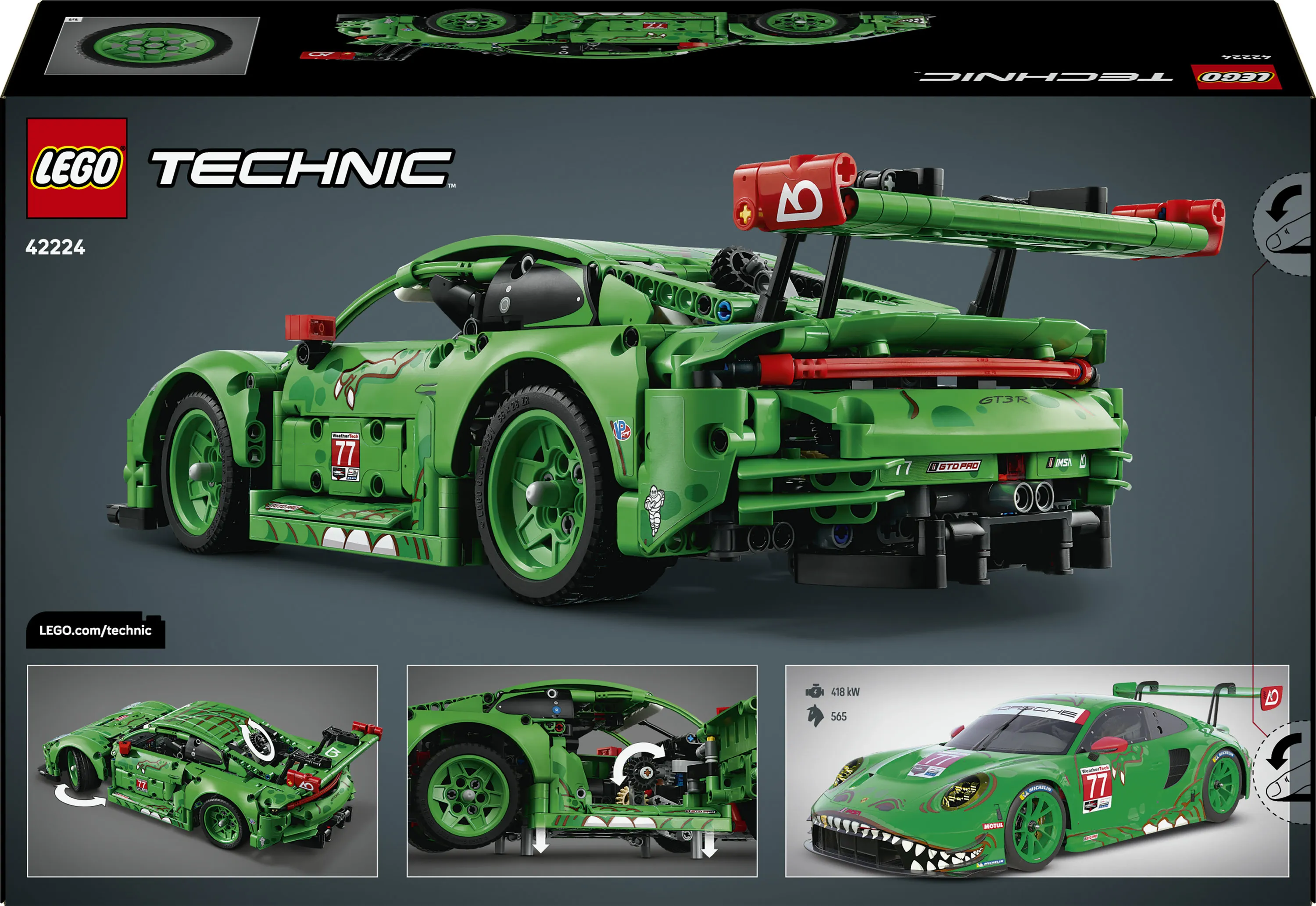 LEGO Technic Porsche 911 GT3 R REXY AO Racing 42224