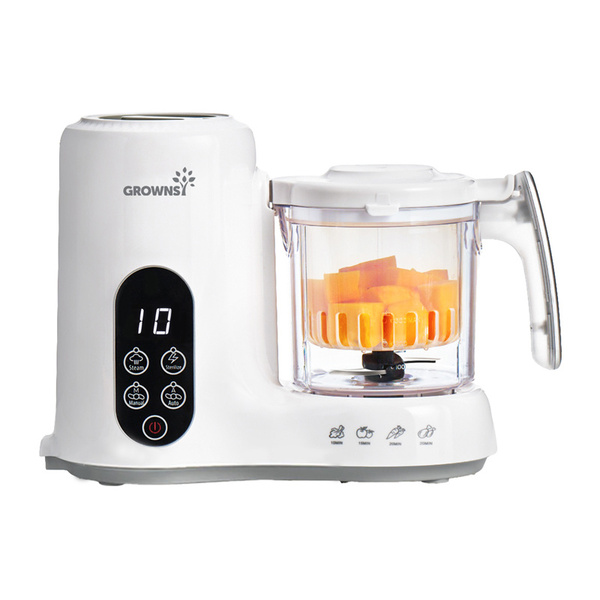 GROWNSY 5800E Baby Food Processor with Steamer and Blender - White
